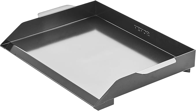 VEVOR Carbon Steel Griddle, 20x16 inch Universal Flat Top Rectangular Plate, Gas Grill Griddle for BBQ Grill, Teppanyaki, Portable Family Cookware, for Camping Tailgating Party