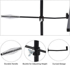Lineslife Swivel Campfire Grill Grate, Adjustable Heavy Duty Steel Open Fire Grill Rack, Fire Pit Grill Grate Over Fire Pit with Carrying Bag for Outdoor Camping BBQ, Rectangle Black