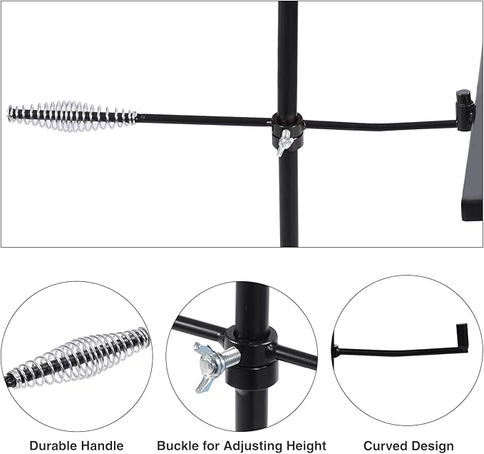 Lineslife Swivel Campfire Grill Grate, Adjustable Heavy Duty Steel Open Fire Grill Rack, Fire Pit Grill Grate Over Fire Pit with Carrying Bag for Outdoor Camping BBQ, Rectangle Black