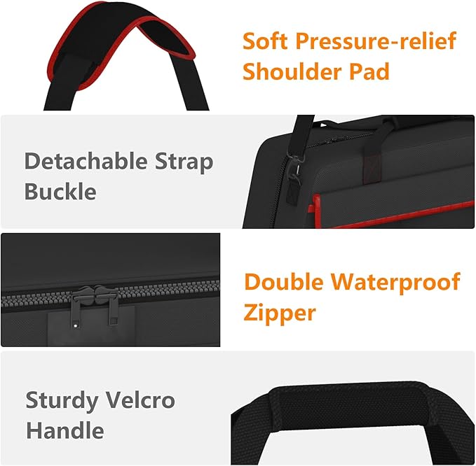 Grill Tool Storage Bag,Grill Utensil Storage Bag for Barbecue Tool up to 22",BBQ Utensil Storage Caddy with Pockets,Barbecue Utensil Case for Outdoor Grilling, Camping, Bag Only