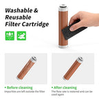 Portable Water Filter Pump,Camping Water Filter High-Volume Portable Purification Filter for Backpacking, Hiking, Emergency Preparedness,Camping