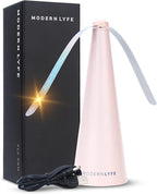 Fly Fans for Tables by Modern Lyfe - AA Battery & USB Powered - Fly Swatter Outdoor Camping Accessory Or for Food at Parties, Restaurants & Picnics, Bug Fan, Spinner Keeps Flies Away (1 Pack - Pink)