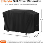 Grill Cover for Weber Slate 30" Griddle, 71inch Outdoor Grill Cover Waterproof for Weber Slate 3400119 Accessories for Flat Top Gas Griddle 1500014-71" L x 24" W x 40" H