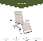 TIMBER RIDGE Aluminum Zero Gravity Chairs, Folding Recliner Chair Padded with Cup Holder and Headrest, Adjustable Lounge Reclining Chair for Outdoor Camping Lawn Patio Indoor, Supports 350lbs, Brown