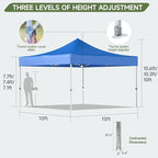 Easy Setup Pop Up Canopy Instant Portable Shelter, 500D Top Fabric, Hexagonal Steel, Easy Outdoor Sun Shade for Events