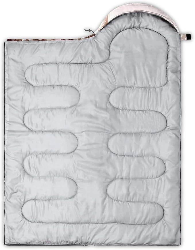 QOOMO Camping Sleeping Bags,3 Season Warm & Cool Weather,Lightweight,Waterproof Sleeping Bags for Adults & Kids,Traveling,and Outdoors,Camping Gear Equipment