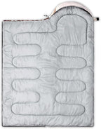 QOOMO Camping Sleeping Bags,3 Season Warm & Cool Weather,Lightweight,Waterproof Sleeping Bags for Adults & Kids,Traveling,and Outdoors,Camping Gear Equipment