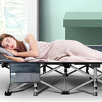 LILYPELLE Folding Camping Cot W/Mattress,XXL Cot Bed, Heavy Duty Wide Camping Cots for Adults, Portable Sleeping Cots Bed for Travel Camping/Office, Home Nap