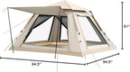 Generic Automatic Pop Up Camping Tents for 4/6/8 Person - Quick and Effortless Set Up Portable Tent with Rain Tarp and Mesh Windows for Family Backpacking