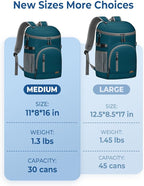 Cooler Backpack Insulated Waterproof,30/45 Cans Backpack Coolers Leakproof Lunch Backpack for Men Women Portable Soft Cooler Bag for Beach Camping Trave Picnic