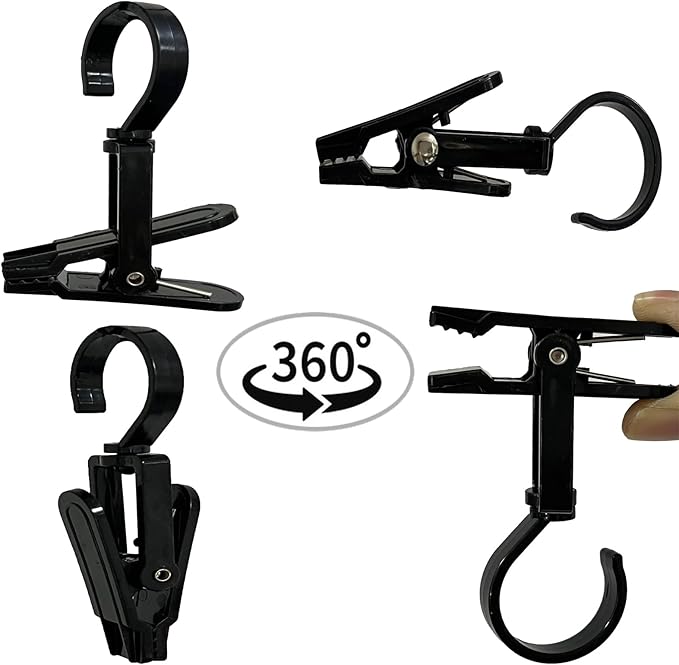 Pmsanzay 10 Pack Large Lights Clips Hooks,RV Trailer Party Light Holder, Camper Awning Lights Hanger for Tent Photo Display Indoor Outdoor Decoration Holiday Party Decor