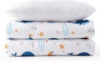 Bunnikins & Clover Toddler Nap Mat with Removable Pillow, Nap Mats for Preschool, Easy Clean Toddler Nap Pad for Kindergarten, Kids Sleeping Bag for Travel Camping