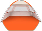 Gorich Beach Tent Sun Shelter for 3/4-5/6-7/8-10 Person with UPF 50＋ UV Protection, Lightweight & Easy Setup Beach Shade Canopy, Portable Beach Shade Tent Beach Cabana