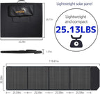 LVYUAN 400W Portable Solar Panel Foldable, 22.5% High Efficiency IP65 Waterproof for Power Station RV Camping Outdoor Solar Generator