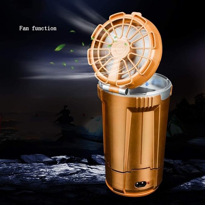 Outdoor Tent Light Lantern Solar Power Collapsible Lamp Flashlight Emergency Torch Camping Lamp Camping Light (Color : Gold)