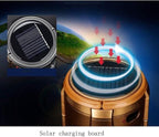 Outdoor Tent Light Lantern Solar Power Collapsible Lamp Flashlight Emergency Torch Camping Lamp Camping Light (Color : Gold)