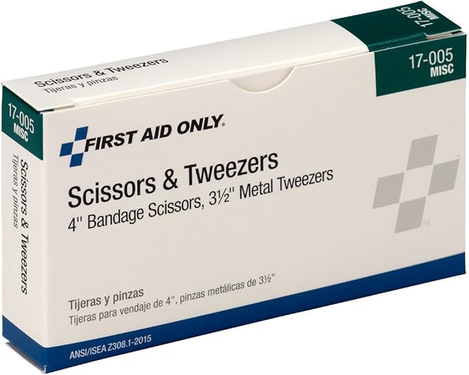 First Aid Only 17-005 Bandage Scissors and Forcep Tweezers Combo Pack (Pack of 2)