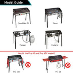 Patio Stove Cover for Camp Chef 2 Burner Waterproof Outdoor Cooking Stoves Covers 34.5 Inch UV Resistant Fits EX60LW, EX-60, DC-60LW, OSD-60LW, YK60LW, EX280LW Black WC007, 34.5L*16W*16H inch