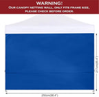 COOSHADE Instant Canopy SunWall 8x8 Canopy SideWall for Pop up Canopy Tent, 1 Pack Sidewall Only, Blue