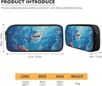 Animal Shark School Backpack Set with Lunch Box 3 Pcs School Backpack for Boys Kindergarten Middle Pencil Case Kids Travel Backpacks Mochilas Escolares Para Niños with Wrist Strap Keychain