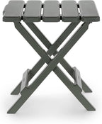 Camco 21042 Quick-Folding Adirondack Table, Plastic, Sage