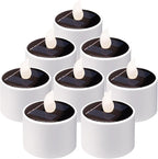 Solar Tea Lights Outdoor - 8 Pack Waterproof Rechargeable Dusk to Dawn Outdoor Lighting Flameless Flicker Reusable LED Solar Candles for Lanterns Camping Garden Home Decorations, 2.3''x2.1''