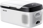 VEVOR Car Refrigerator, DC 12/24V AC100-240V Compressor Electric Cooler, -4°F to 68°F Car Fridge with APP Control, 16 QT Cars Freezer for RVs, Campsites, Boats, Camping, Fishing, 60W Portable Freezer