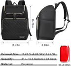 Cooler Backpack Insulated Leak Proof 33 Cans, Waterproof Hiking Backpack Cooler Soft Cooler Bag Lunch Backpack for Picnic Camping, Black