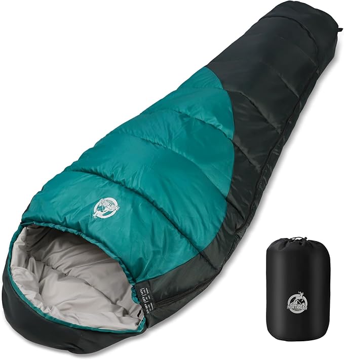 Northroad Mummy Sleeping Bag 14-59 ℉, 3-4 Season Warm & Cool Weather, Summer Spring Fall Lightweight Washable Sleeping Bag for Outdoor Camping Hiking Travel Hunting