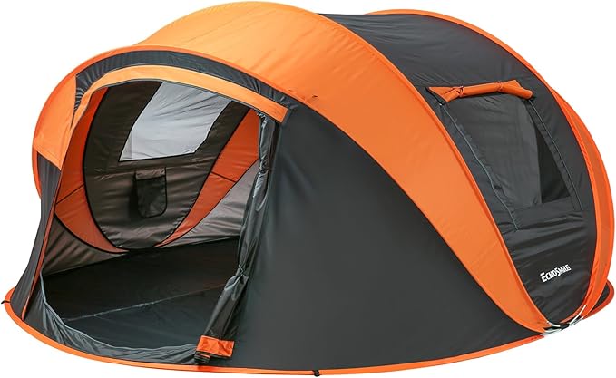 EchoSmile Instant Pop Up Camping Tent, 2/4/6 Person, Easy Setup Tent, Water Resistant Dome, Portable with Carry Bag