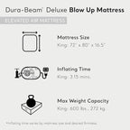 Intex 2 Pack Dura Beam Plus Deluxe Airbed, Inflatable Blow Up Portable Air Mattress with Built-in Internal Air Pump, King-Sized Bed