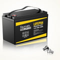 12V 100Ah LiFePO4 Battery with 100A BMS, 15000+ Deep Cycles, Solar Energy Storage, Lithium Phosphate Batteries for Home Motor, Travel Trailer, Camping, Off-Grid Power (1PC)