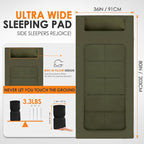 Portable Camping Cot Mattress 80 x 36 Inches Sleeping Mat with Waterproof Anti-Slip Bottom Floor Mattress Easy to Carry for Guest Tent Lawn Yard Camping Cot Easy to Store