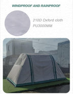 Inflatable Tent Clamping Tent for 8-10 People Oxford Fabric Air Tent Waterproof Oversized Family Tent for Outdoor Camping and Glamping