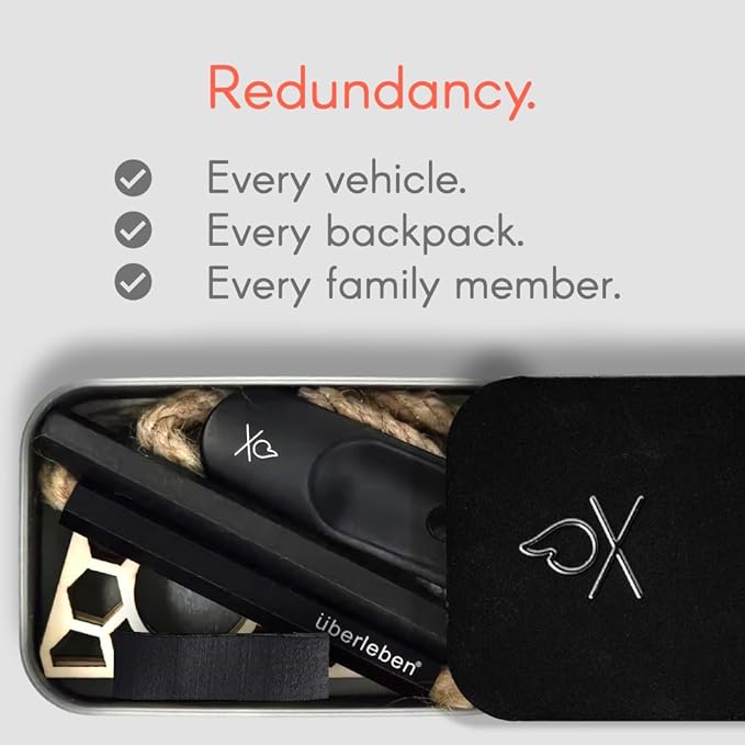 Überleben | FIREKIT Survival Fire Starter Kit – All-in-One Ferro Rod, Striker, Tinder Wick & Bellow - Waterproof Camping Essentials