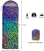 Sleeping Bag for Kids Adults,Brown Giraffe Fur Pattern-Lightweight Warm Portable Outdoor Indoor-Waterproof Cold Weather Resistant Sleeping Bag for Camping Hiking