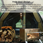 Hot Tent with Stove Jack – 4 Season Waterproof & Windproof Shelter for 1–4 People, Lightweight for Camping, Hiking, Hunting & Fishing