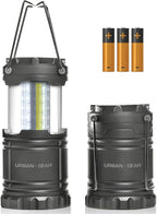 Lewis N. Clark Collapsible Camping Lantern | LED Portable Lantern for Indoor or Outdoor Use | Waterproof Lamp with Batteries Included | for Camping, Backpacking, Hiking, or Power Outage | Gray