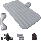 Car Air Mattress, Inflatable SUV Truck Camping Mattress for Back Seat, Thickened Travel Car Bed Sleeping Pad with Inflatable Pier Air Pump 2 Pillows (Grey)