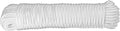 6mm White Diamond Braid Nylon Rope, Paracord All Purpose Utility Rope Nylon Twine for Crafts,Cargo,Tie-Downs,Camping,Indoor Outdoor Use(1/4inch,25ftx1 Hank)