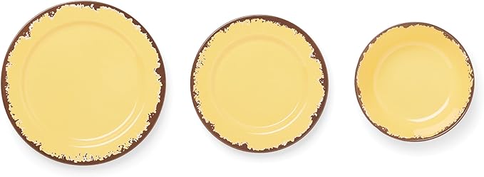 Fox Run Melamine Dinnerware Set, Multicolor, 12 Piece