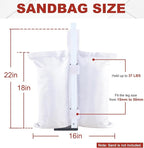 ABCCANOPY Canopy Weights 150 LBS Tent Sand Bags,4-Pack White (Without Sand)