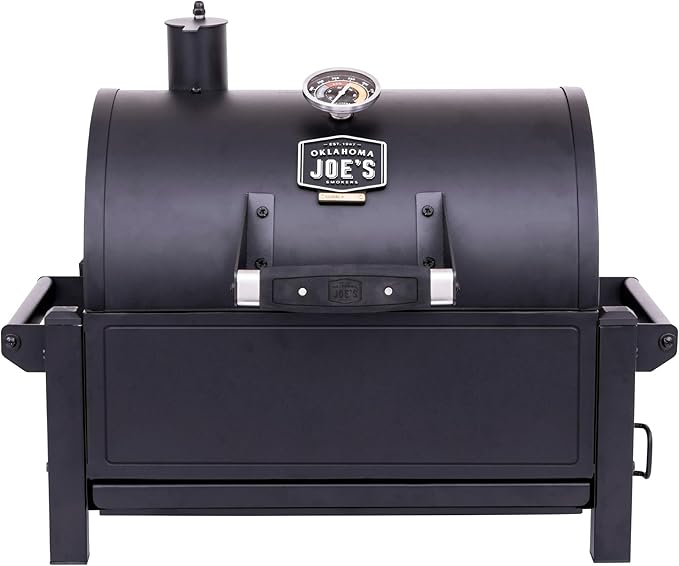 Oklahoma Joe's Rambler Portable Charcoal Grill with 218 sq. in. Cooking Area, Portable Grill, Black