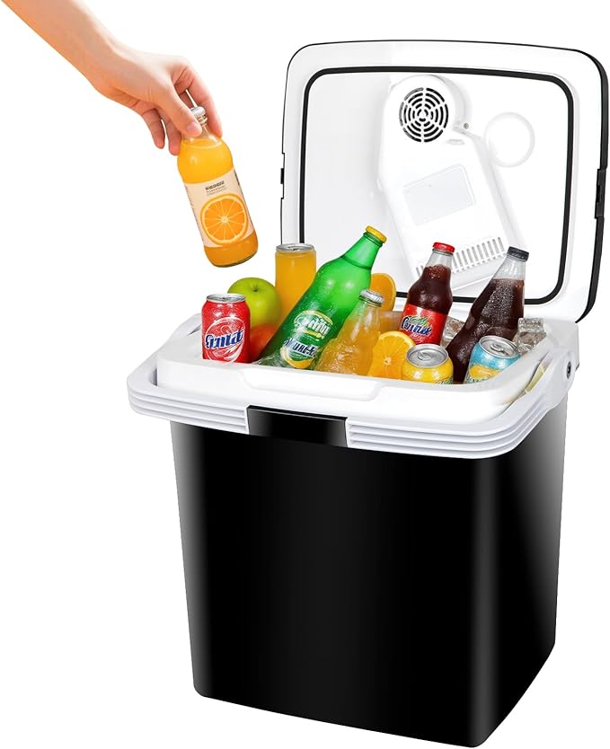 Nouva Portable RV Refrigerator 28 Qt(26L) Electric Cooler and Warmer 12V Mini Fridge for Car Camping, Fishing, Work Beach Picnic
