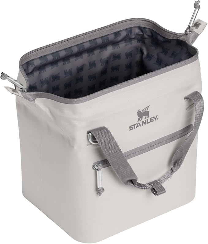Stanley All Day Julienne Mini Soft Cooler Bag and Lunch Box 7.4 Quarts | 10 Can Cooler with Handles and Strap | Stays Cold for Hours | Insulated Travel Bag with Zipper | BPA-Free | Ash