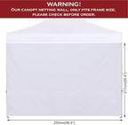 COOSHADE Instant Canopy SunWall 8x8 Canopy SideWall for Pop up Canopy Tent, 1 Pack Sidewall Only, White
