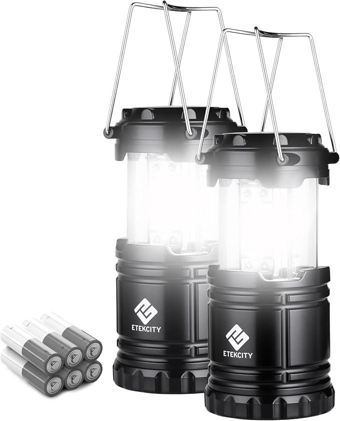 Stansport 24-Piece Tableware Set and 2-Pack Etekcity Camping Lanterns