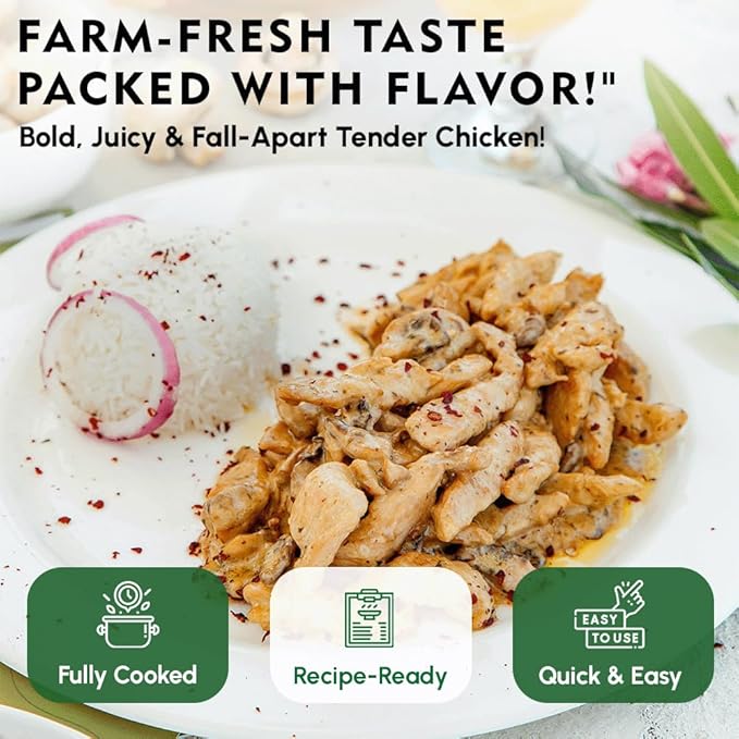 Werling & Sons Canned Chicken 14.5 Oz– Fully Cooked, Ready to Eat | Premium Quality, Recipe-Ready Canned Meat | 5-Year Shelf Life | Pantry Staple for Camping, Survival & Emergency Use | Made in USA | Pack of 12