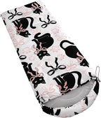 AILONEN Kawaii Panda Sleeping Bags,Lightweight & Waterproof,3 Season Warm & Cool Weather,Dreamy Purple Flower Animal Themed Sleeping Bags for Boys,Girls,Kids,Adults Travelling,Outdoors
