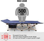 REDCAMP Folding Camping Cots for Adults Heavy Duty, 28" Extra Wide Sturdy Portable Sleeping Cot for Camp Office Use, Blue